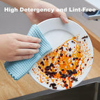 Microfiber Cleaning Cloth, Reusable Absorbent Microfiber Cleaning Cloths, Kitchen Dish Cloth Waffle Weave 5 Pack, Mixed Color, 9.8×9.8inch