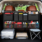Trunk Organizer for SUV, Car Organizer with 10 Pockets Large Capacity & 3 Adjustable Straps for Easy Installation, Hanging Car Storage Universal Fit for Sedans, SUVs, MPVs, Trucks, 43.3 x 18.9in