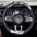 Army Camo Steering Wheel Cover, Universal 15 inch, Breathable PU Leather, Comfort Grip, Durable Steering Wheel Accessories for Car Truck SUV, Anti Slip, Black
