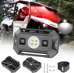 UTV Dome Light, 12v UTV LED Interior Dome Lights Universal Roll Bar Mount Led Lights Utility Roll Cage Map Light for UTV ATV Polaris Ranger RZR Can-Am SXS Golf Cart Cab - White/Red