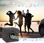8 Inch Ported Wooden Speaker Enclosure, Black White Single Vented Subwoofer Box Car Audio Truck Speaker Box for DIY Home Vehicle Audio Custom Sound Supplies