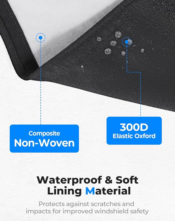 19-23 XP 1000 Windshield Cover 42"x25" Small Size Waterproof Compatible with Polaris RZR XP 1000 /RZR XP Turbo Transport Protector UTV Frost Sunshade Cover for Ice and Snow