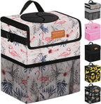 Car Trash Can Bin for Back Seat Leak Proof, Cute Car Trash Bag Hanging, Vehicle Trash Can for SUV Truck Van, Automotive Garbage Cans Front Seat Flamingos, 2 Gallons