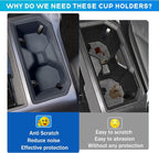 Cup Holder Insert for Toyota RAV4 2026 Accessories Center Console Silicone Cup Holder Drink Holder Organizer Non-Slip Noise-Free Cupholder Coaster Protector for RAV4 Black