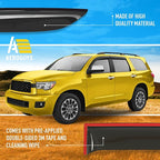Extra Durable Window Deflectors Tape-On Window Visors Rain Guards Fit for Toyota Sequoia 2008-2022, Sun Visors, Wind Vent for Shades, Exterior Car Accessories - 4pcs. AG0693