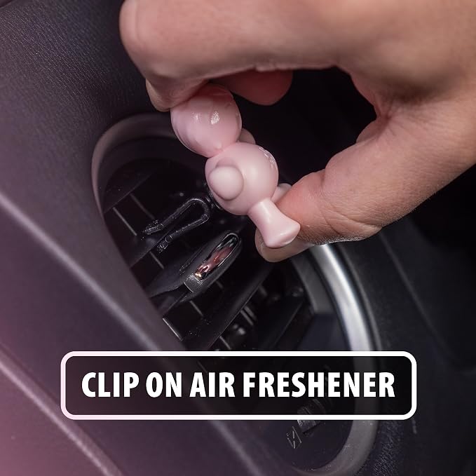 Little Joya 96017-6PK Cotton Candy Car Air Freshener Vent Clip Provides Long-Lasting Freshness in a Compact Design, Fights Odors for up to 45 Days, Cute Car Odor Eliminator, Non-Toxic, Pack of 6
