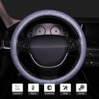 Bling Steering Wheel Cover, Bling Crystal Rhinestone Car Steering Cover Universal 14.2-15.3 inch Glitter Car Wheel Cover Sparkling Accessories （Blue）