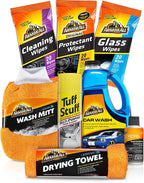 Car Wash and Cleaner Kit - 8-Piece Complete Set with Wash Concentrate, Wipes, Microfiber Towels & Air Freshener, Gift for Dad