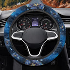 Steering Wheel Cover for Most Cars Universal Fit 14 to 15 inch | Blue Butterfly, Anti-slip Steering Wheel Protector, No Smell Fashion, Easy Install