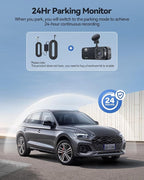 Dash Camera for Cars, 4K Dash Cam Front and Rear with 5G WiFi, Free Card Included, Loop Recording, Night Vision, 170°Wide Angle, G-Sensor, 24H Parking Mode