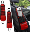 2PS Car Seat Side Organizer, Auto Seat Storage Hanging Bag, Multifunctional Vehicle Mesh Pocket Hold, Car Accessories Car Organizer Can Hold Phone, Wallet, Glasses for Most Cars
