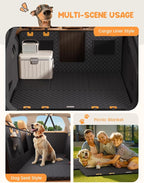 Dog Car Seat Cover for Back Seat - [Upgraded Anti-Ripped] Back Seat Extender for Dogs Hard Bottom, Waterproof Dog Hammock for Car with Mesh Window, Pet Backseat Protector SUV & Small Truck L