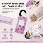 Large 12 Packs Lilac Hanging Scented Sachets Long-Lasting Closet Deodorizer Air Freshener Fabric Refresher Odor Eliminator for Drawer Home Fragrance Gift Set