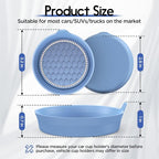 Car Cup Coaster Universal Non-Slip Cup Holders Bling Crystal Rhinestone Car Interior Accessories 2 Pack Gray Blue
