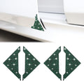 Car Edge Guards 4pcs Rhinestone Anti-Scratch Sticker Corner Bumper (Green)