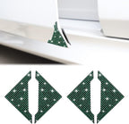 Car Edge Guards 4pcs Rhinestone Anti-Scratch Sticker Corner Bumper (Green)