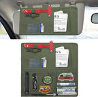 Tactical Visor Organizer, Car Visor Organizer, Sunvisor Organizers, Tactical Visors Cover Molle Webbing, Truck Accessories for Men, Car Sunshade Storage Pouch (Dark Green)