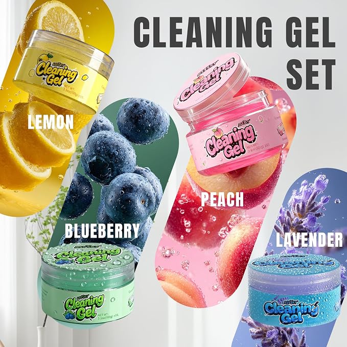 Car Cleaning Gel（4 Packs） Dust Cleaning Putty Universal Car Interior Cleaner Keyboard Dust Remover Car Slime Gifts for Men Women Girl