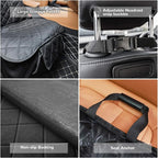 Dog Car Seat Cover for Front Seat, Waterproof Pet Car Seat Protector with Pocket & Elastic Skirt, Non-Slip Dog Bucket Seat Covers for Cars, Trucks & SUVs