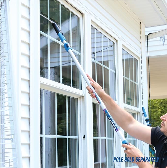 Professional Connect & Clean Performance Squeegee for Glass & Window Care with Replacement Rubber,Heavy Duty Cleaning Supplies with Streak-Free Results,Handheld Cleaner Tool, 12 Inch(Pack of 10)