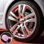 8PCS Bling Crystal Diamond Tire Stem Valve Caps, Dustproof Car Wheel Tire Valve Caps Universal Tire Valve Stem Covers for Cars, SUV, Trucks, Bikes, Motorcycles, Bicycles (Pink)