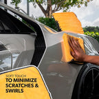 Professional Grade Premium Microfiber Towels for Cars, Gold, 16" x 16", Ultra-Soft and Scratch-Free Car Detailing Cloths for Trucks, Motorcycles, and More - 12 Pack