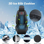 Cooling Car Seat Cushion Front Seat,12V&24V Cooling Seat Cover for Cars with 10 Fans,Cooled Seat Cover for Car SUV Truck Universal Fit (Black)