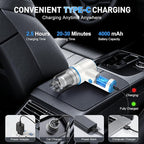 Handheld Car Vacuum Cleaner, 9000PA Vacuum Cleaner & Air Duster, 120W High Power Vacuum Portable Cordless, Hand Held Vacuum Rechargeable with Multi-Nozzles & LED Light for Home, Car, Office