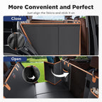 Dog Car Seat Cover for Back Seat, Upgraded PU Leather Back Seat Extender with Hard Bottom Holds 400LBS, Waterproof Anti-Scratch, Large Space Back Seat Cover for Car, SUV, Small Truck