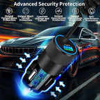 【MFi Certified】iPhone 17 Car Charger Fast Charging, 75W USB C PD&QC Car Power Cigarette Lighter USB Charger with 6FT Type C Coiled Cable for iPhone 17/17 Pro Max/16/15/Galaxy S26/S25/Pixel