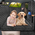 2026 Upgraded Back Seat Extender for Dogs - Large Hard Bottom Dog Car Seat Cover Holds 550lbs, Waterproof Dog Hammock Pet Bed with High-Density Foam Non-Slip Backseat Protector