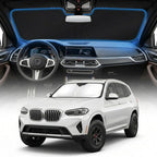 for BMW X5 Sun Shade Windshield Cover - Custom Fit X5 Accessories 2019-2025 2026 Sunshade Foldable UV Protection & Heat Shield Sun Visor Accessories