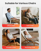 Vibration Back Massager with Heat, Heated Massage Chair Pad, Massage Seat Cushion, Chair Massager pad, seat Warmer 5 Vibrating Modes & 2 Heat Levels, Ideal Gifts for Men Women
