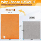 Microfiber Cleaning Cloth -Pack of 50, Highly Absorbent Cleaning Rags(Grey&Orange), 16"X12" All Purpose Cleaning Towels for Housekeeping, Kitchen, Car, Reusable Microfiber Towels