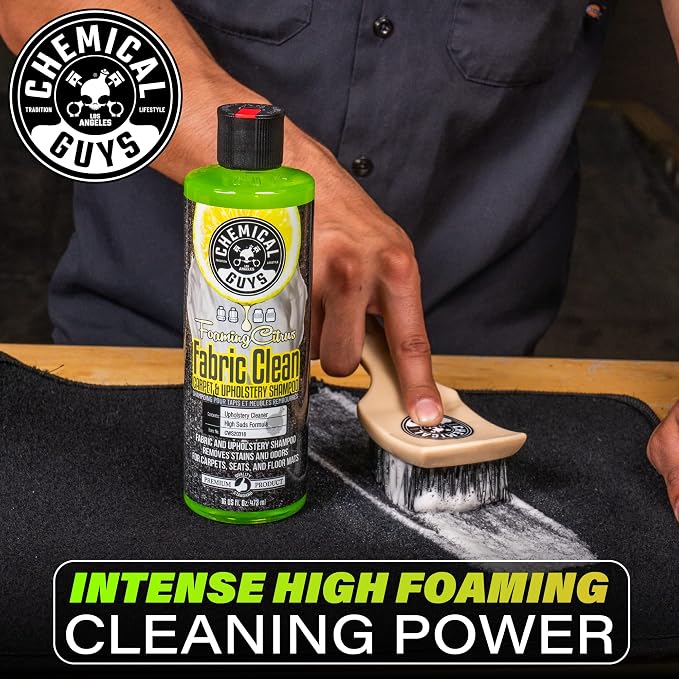 Foaming Citrus Fabric Clean, Carpet and Upholstery Cleaner - Car Carpet Cleaner for Seats, and Floor Mats, Safe for Home, Office & More, Citrus Scent - 16 oz