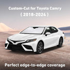 Windshield Sunshade Compatible for Toyota Camry 2018-2022 2023 2024, LE, SE, SE Nightshade, XLE, XSE, TRD, Sun Visor for Front Windshield Sun Shade Cover, UV Heat Protector, Car Accessories