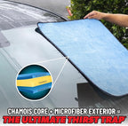 Thirst Trap Microfiber Chamois Towel, Safe for Cars, Trucks, SUVs, RVs, Motorcycles, & More, 24"x28" (Blue) 1 Pack