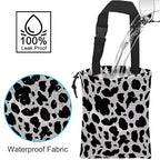 Car Trash Bag Cow Texture Car Garbage Bag Hanging Car Trash Can for Back Seat with Drawstring, Waterproof Garbage Bags for Accessories Vehicle Travelling Camping Outdoor