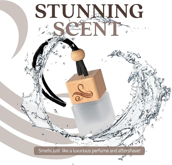Afgan Oud Car Air Freshener for Men with Vent Clip | Car Scents Air Freshener with Sauvage Fragrance | Strong Car Perfume Air Freshener | Odor Eliminating Car Air Fresheners by, 8ml, Brown