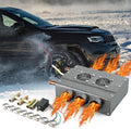 12V Universal Car Auxiliary Heater - Windscreen Demister & Defroster - Compact Underdash Heater Kit for Suv Utv Camper - Winter Automotive Air Conditioner for Heating & Defrosting(6 Ports)