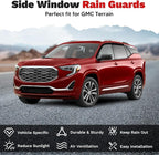 Terrain Rain Guards - Window Visors for GMC Terrain 2018-2024, Outside-Mount Tape-On Side Window Wind Deflectors for GMC Terrain Accessories, Vent Visors Shades Rainproof Black 4PCS