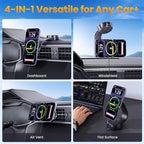 Upgrade [for Qi2.2-Certified]25W for MagSafe Wireless Car Charger Mount,2XFast Charging[90+LBS Safe Suction] Magnetic Phone Holder Dashboard Windshield for iPhone 17/16/15/14/13 Pro Max, Space Black
