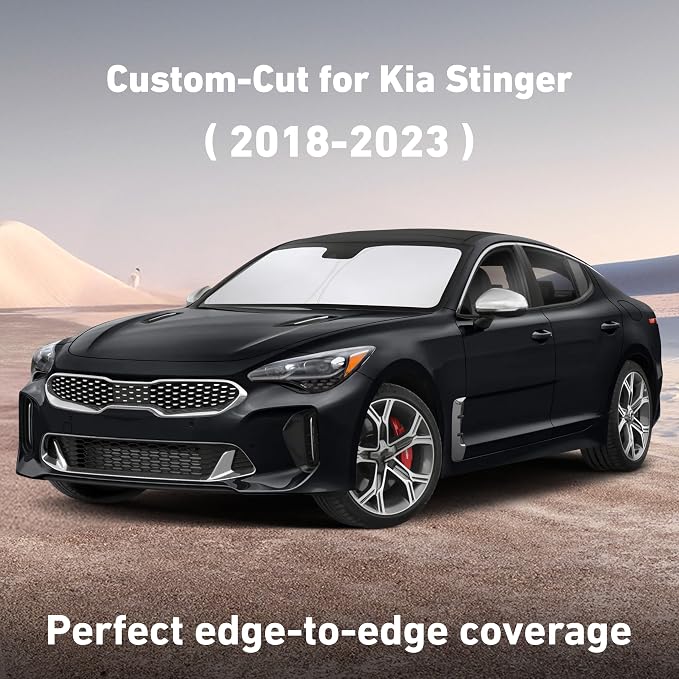 Windshield Sunshade Compatible for Kia Stringer 2018-2021 2022 2023, Sun Visor for Front Windshield & Window Sun Shade Cover, UV Heat Blocker & Protector, Car Accessories