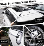 62" Car Wash Brush Kit Mitt Mop Sponge with Long Handle Chenille Microfiber Car Cleaning Brush Kit Supplies Car Washing Mop Kit Car Care Kit of Scratch-Free Replacement Head for Car RV Truck
