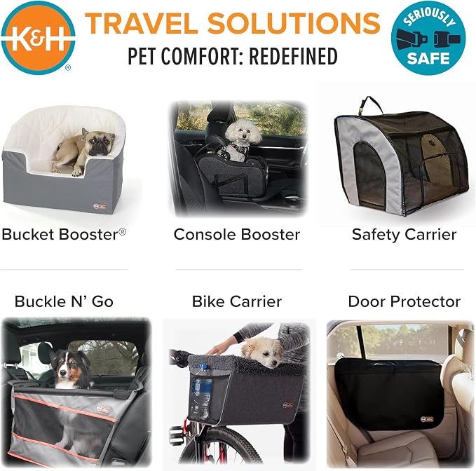 K&H Pet Products Car Door Protector for Dogs, 2 Pack Waterproof Interior Pet Car Door Protector from Dog Scratching, Stay Put Cover Design, Fits Most Vehicles, Washable - 27 x 19in Tan