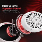Pyle 6x9 Inch Dual Marine Speakers - 2 Way Waterproof and Weather Resistant Outdoor Audio Stereo Sound System with 260 Watt Power, Poly Carbon Cone and Cloth Surround - 1 Pair - PLMR692