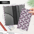 Leather Car Registration and Insurance Card Holder, Cute Car Accessories Vehicle Glove Box Car Organizer for Documents, Cards, License Cool Skull Flowers
