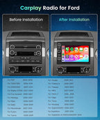 8Core 4G 64G Radio for Ford F150 F250 F350 Fusion Edge Explorer Expedition Car Stereo,7inch 1080P HD IPS Touchscreen,5.0 Bluetooth,Wireless Carplay Android Auto,DSP GPS WiFi FM/RDS AHD Backup Camera