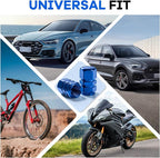 Car Tire Valve Stem Caps, 12pcs Air Caps Cover, Universal for Cars, SUVs, Bike, Trucks and Motorcycles-Blue