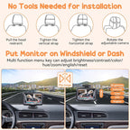 Baby Camera for Car 2 Pack - Dual HD 1080P Monitors with Night Vision, Adjustable Angles, Glare-Free Display, Easy Installation for Two Vehicles, Ideal for Road Trips